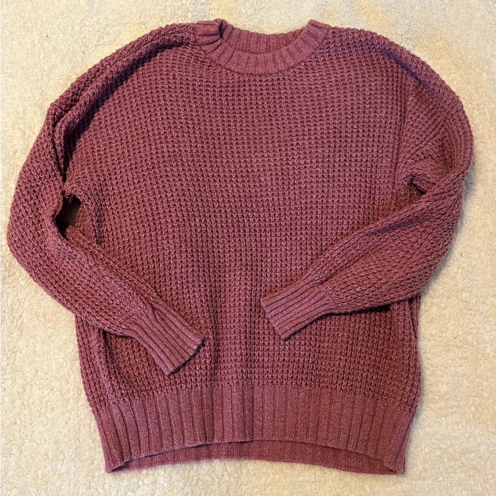 American Eagle Outfitters Textured Knit Sweater - Dusty Rose